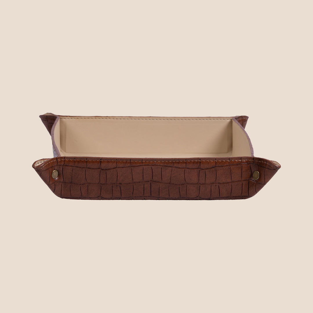 Classic Square Leather - Decor Tray