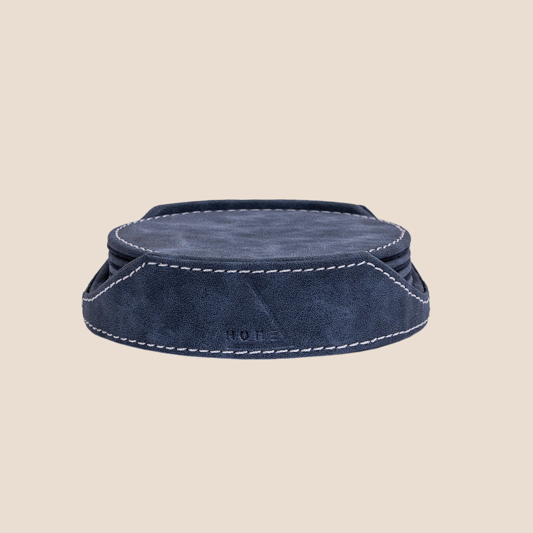 Luxe Round Coasters With Holder- Set of 6