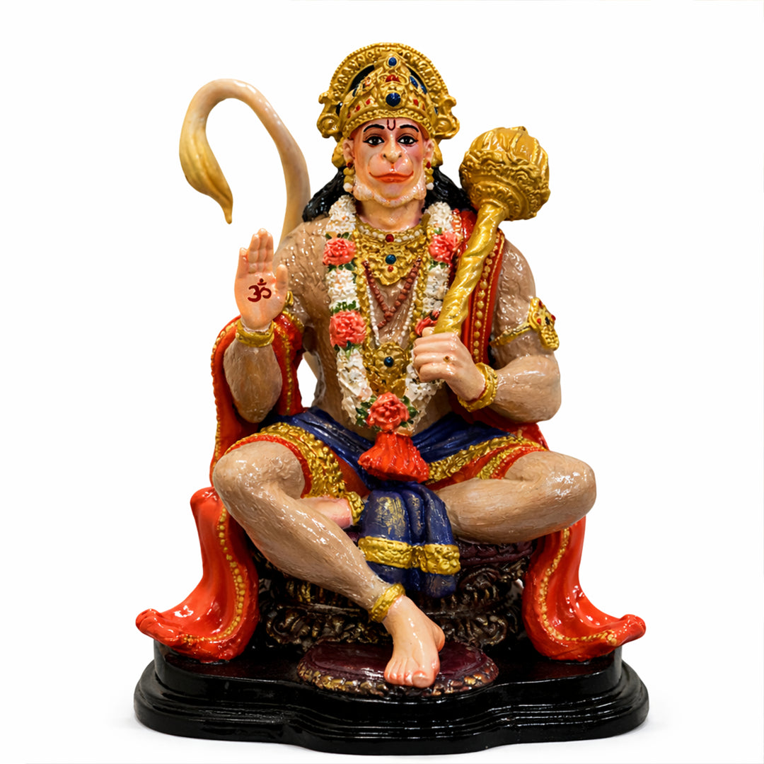 Lord Hanuman Ji - God Idol (Hand Painted)