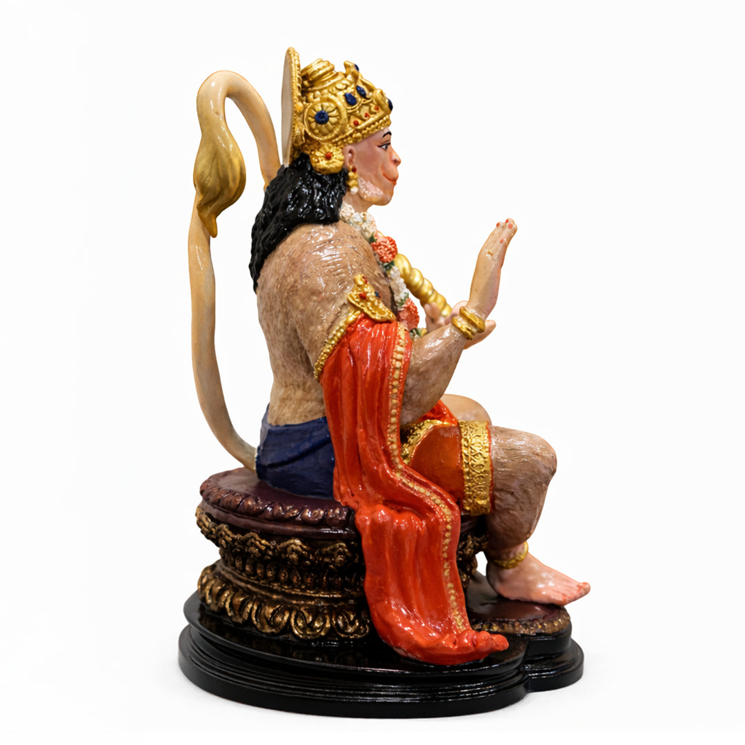 Lord Hanuman Ji - God Idol (Hand Painted)
