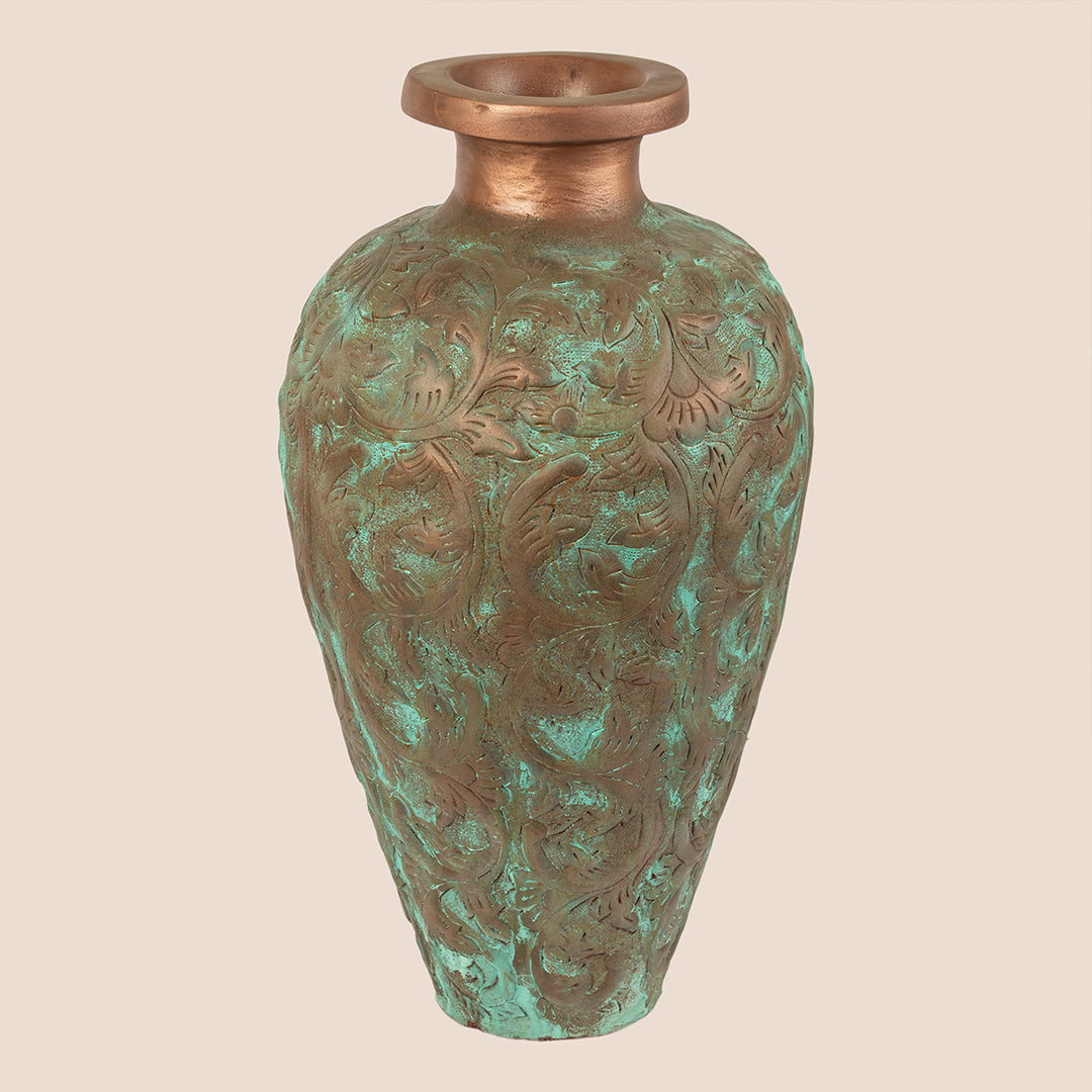 Floral Patina Grid - Vase