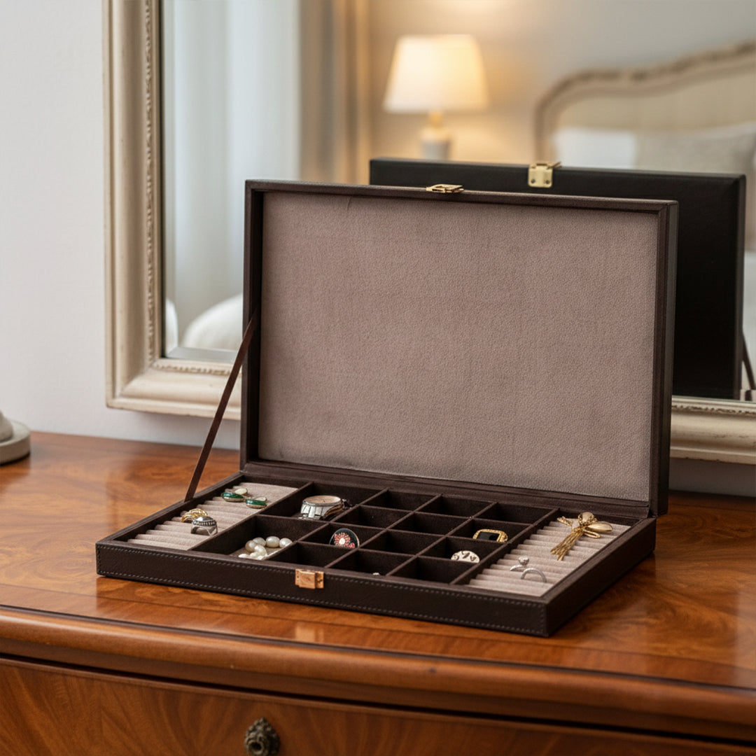 Regal Case Jewellery Organiser- Real Leather