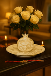 Seed of Creativity & harvest of Life & Surprise Rakhi Gift (Set of tray & vase) - ACad Home