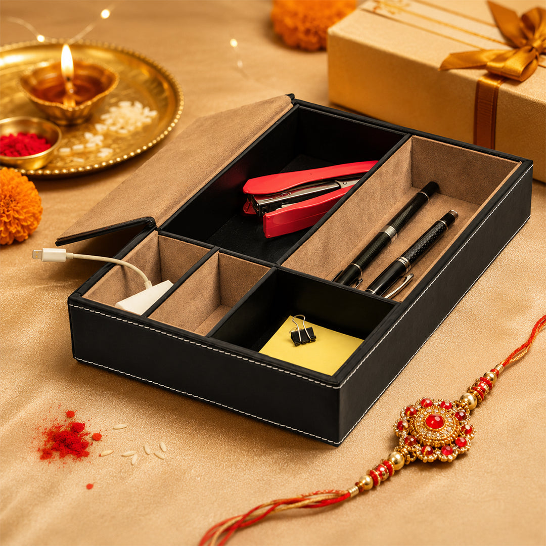 Regal Desk Side Tray Organiser- Rakhi Gift Set