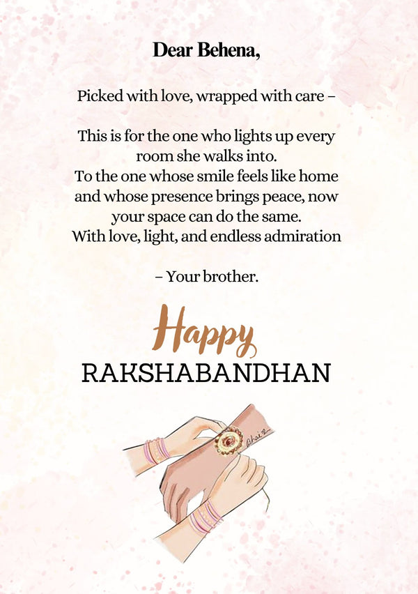 Triad of Light & Surprise Rakhi Gift (Set of 2 Scented Candles) - ACad Home