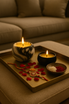 Partial Radiance, Fragmented Glow & Surprise Rakhi (Set of 2 Scented Candles) - ACad Home