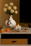 Womb of Silence & Circle of Light & Surprise Rakhi Gift (Set of 1 vase & 1 Scented Candle) - ACad Home