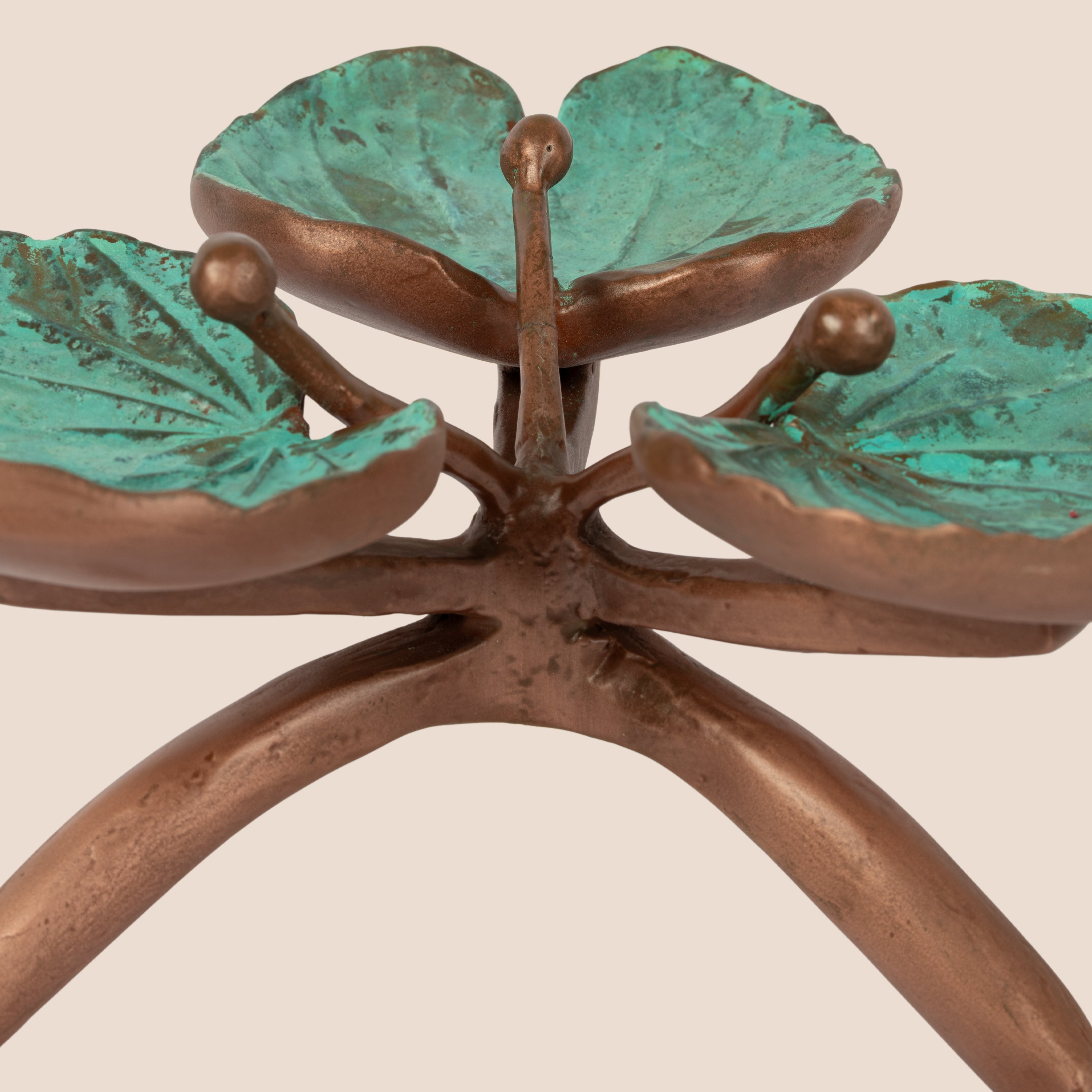 Elysian Leaf Cluster & Emerald Lotus Platter - Décor Tray Set