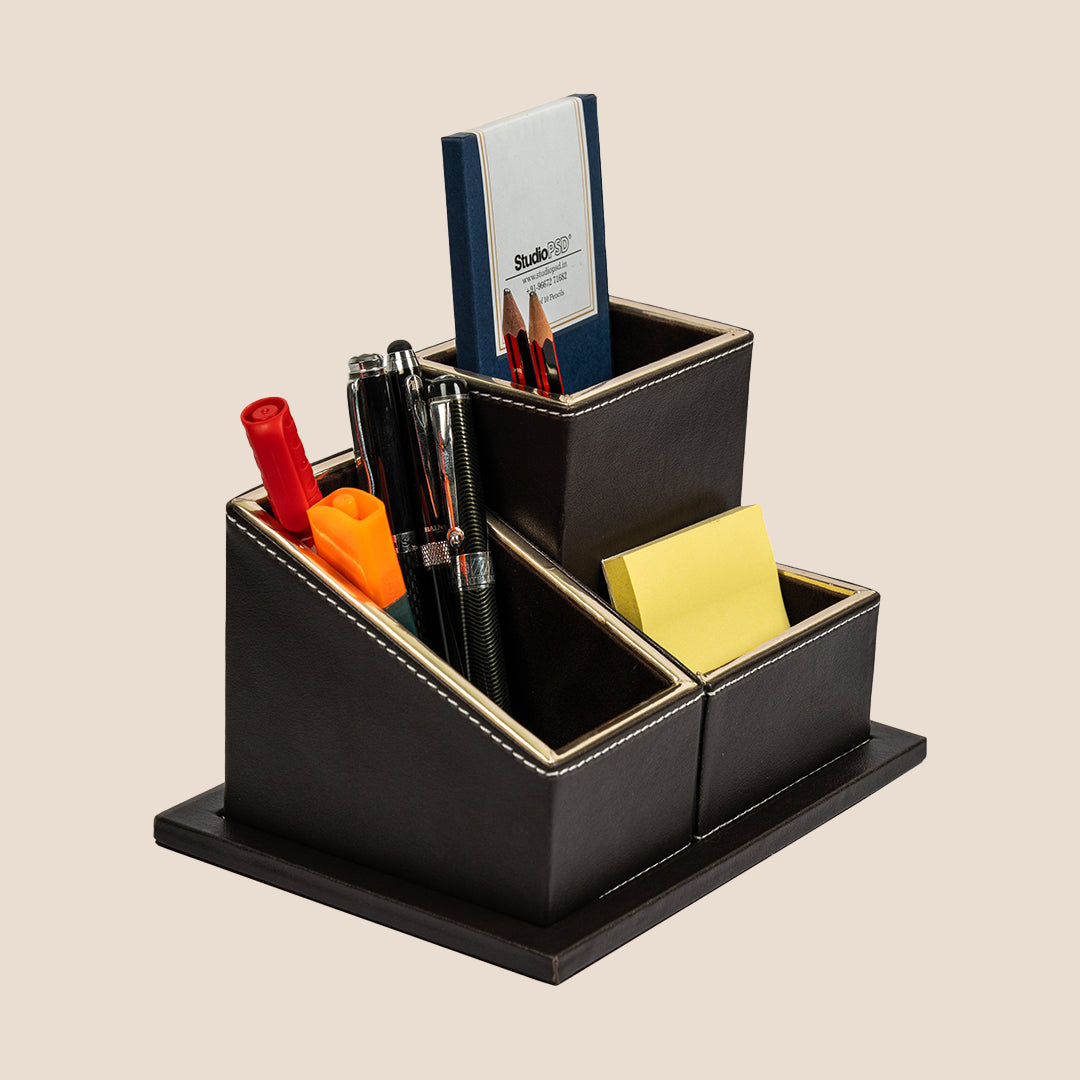 Penora- Stitch Craft Leather Pen Holder- Rakhi Gift Set