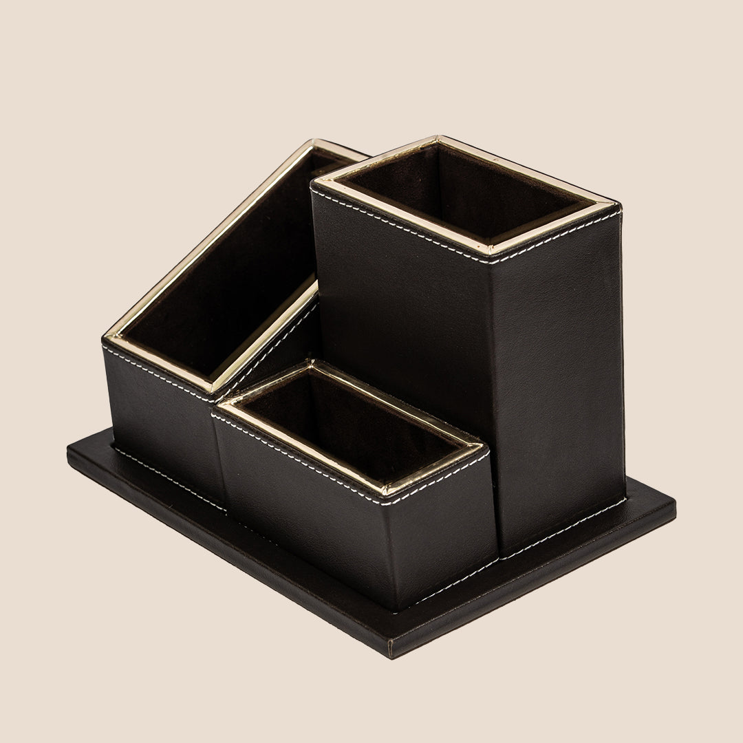 Penora- Stitch Craft Leather Pen Holder- Rakhi Gift Set