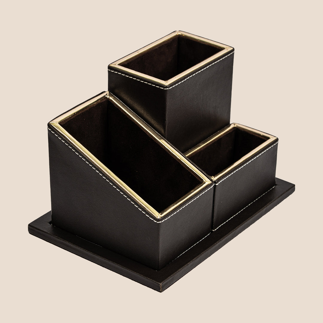 Penora- Stitch Craft Leather Pen Holder- Rakhi Gift Set