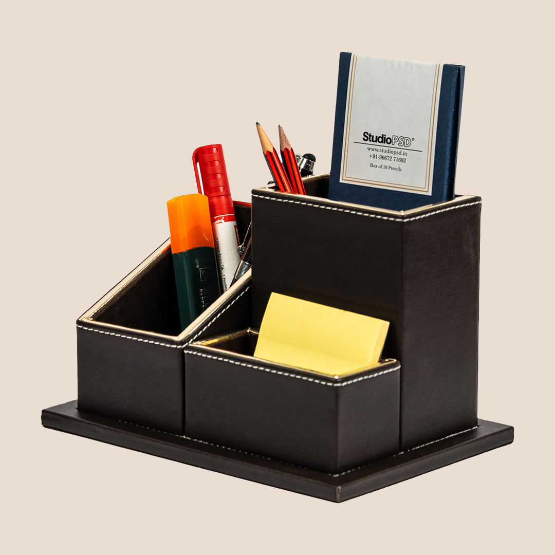 Penora- Stitch Craft Leather Pen Holder- Rakhi Gift Set