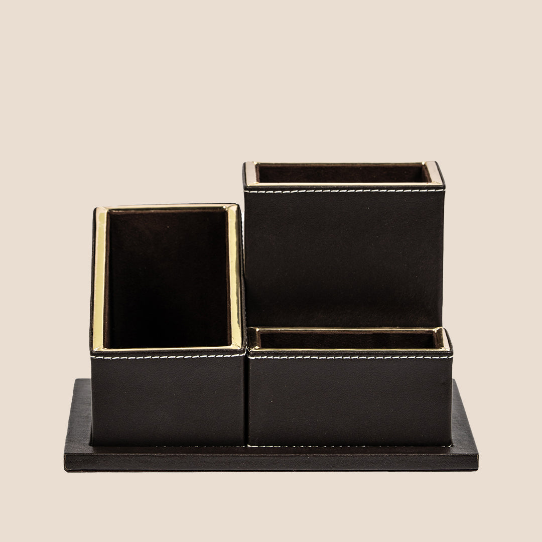 Penora- Stitch Craft Leather Pen Holder- Rakhi Gift Set