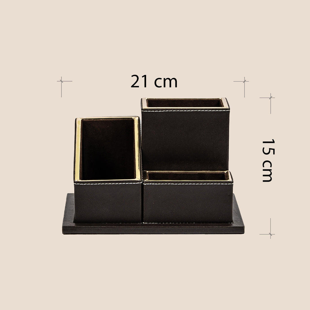 Penora- Stitch Craft Leather Pen Holder- Rakhi Gift Set
