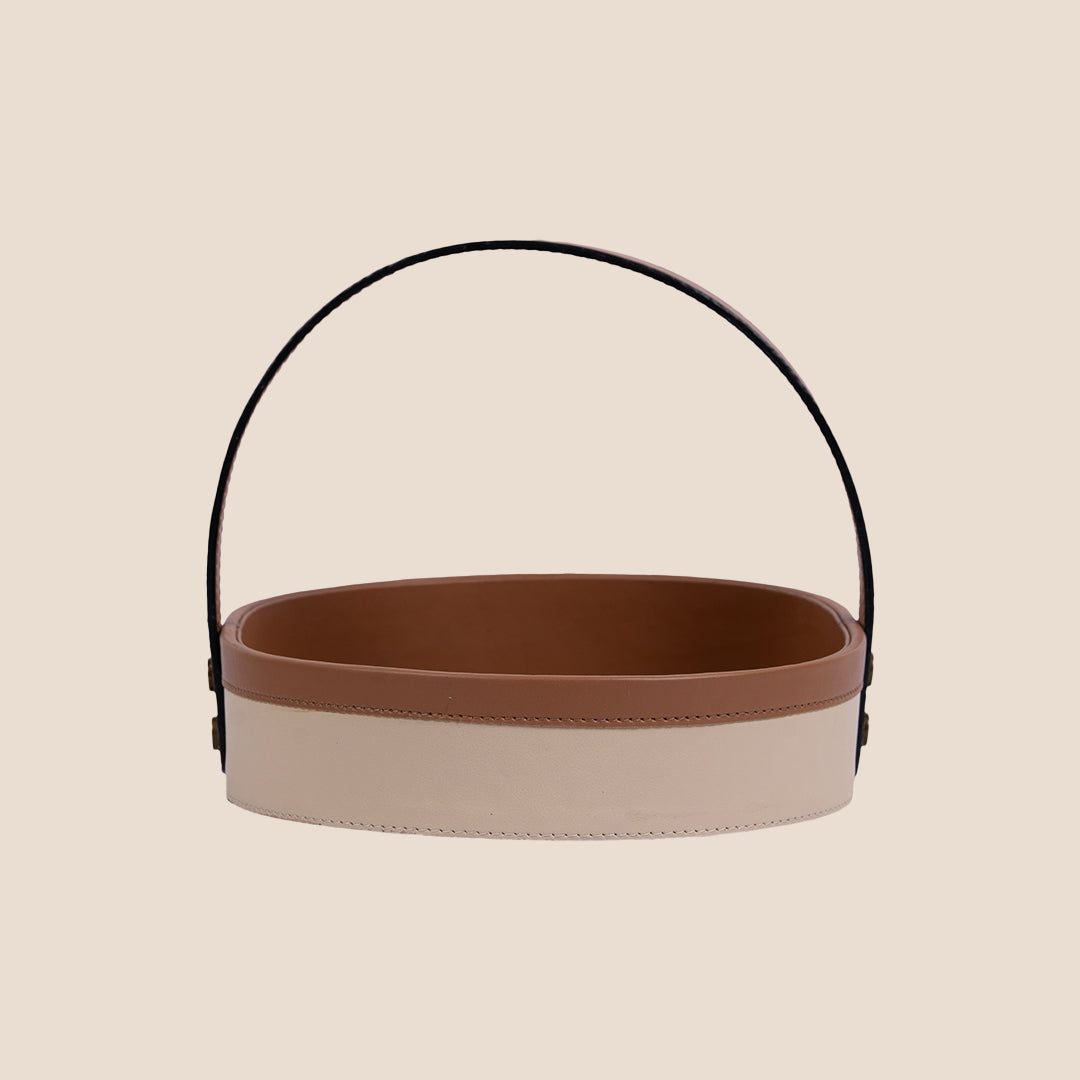 Oval Ease Leather Tray