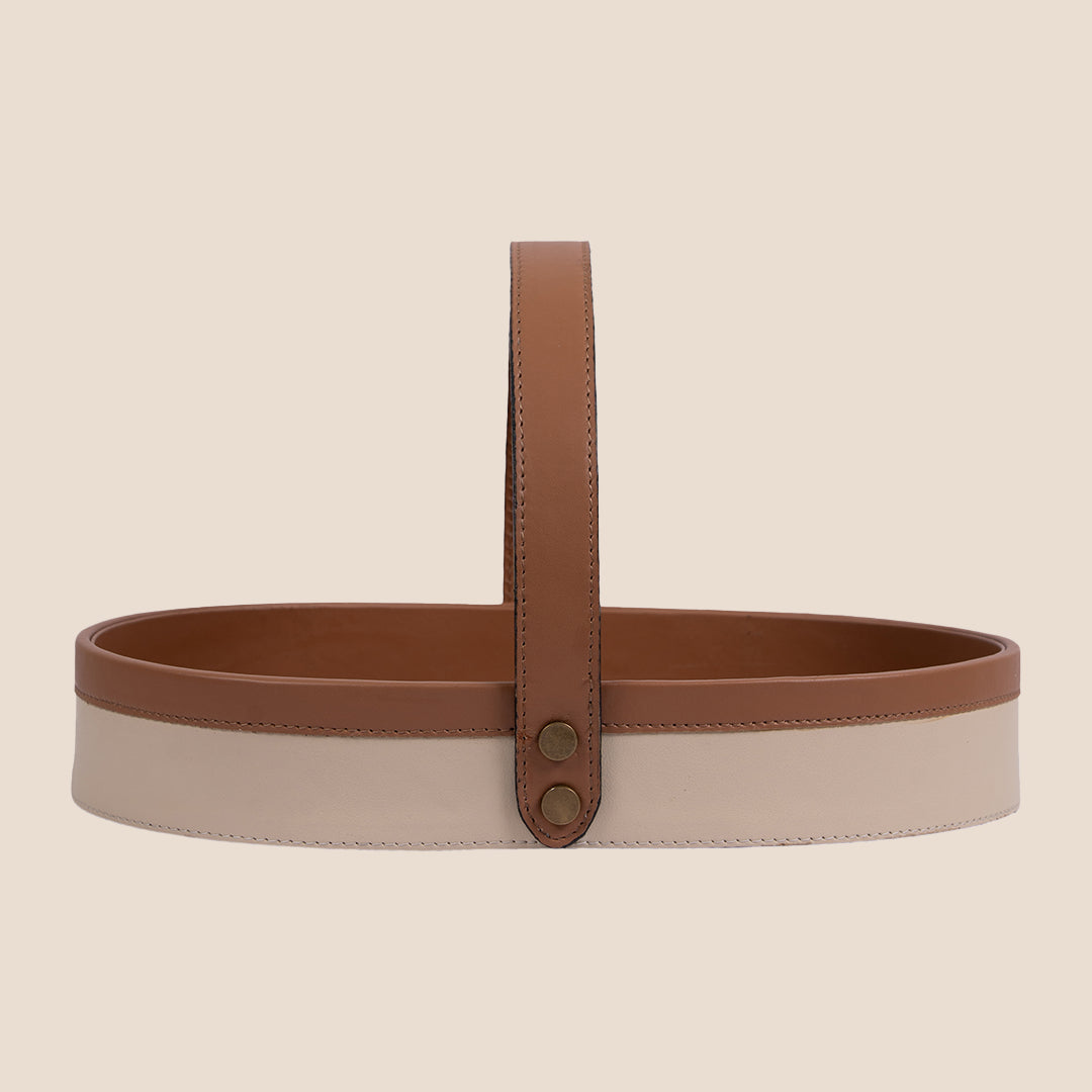 Oval Ease Leather Tray