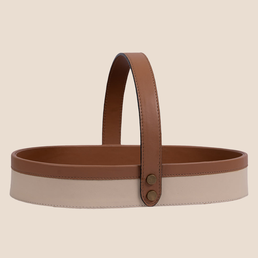 Oval Ease Leather Tray