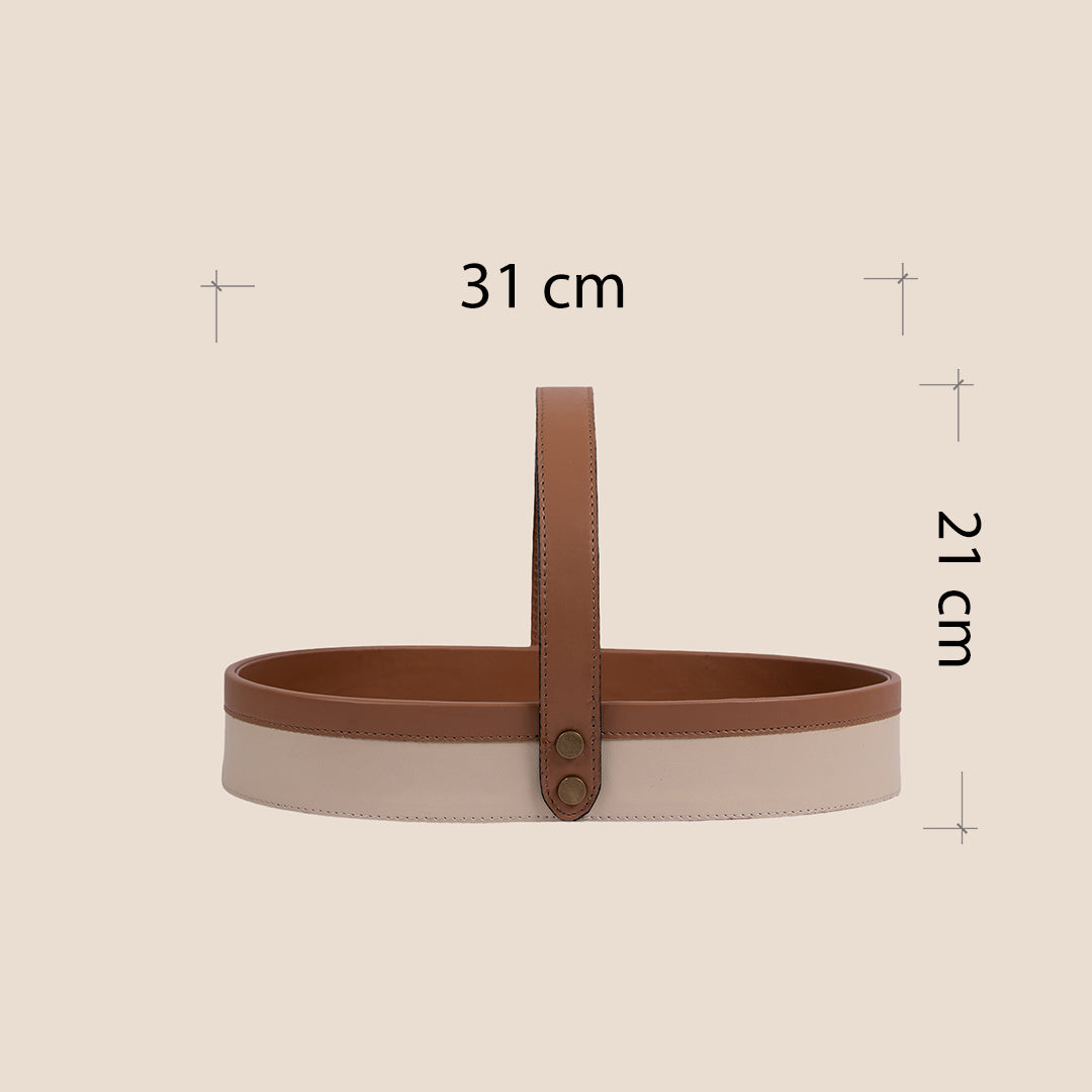 Oval Ease Leather Tray