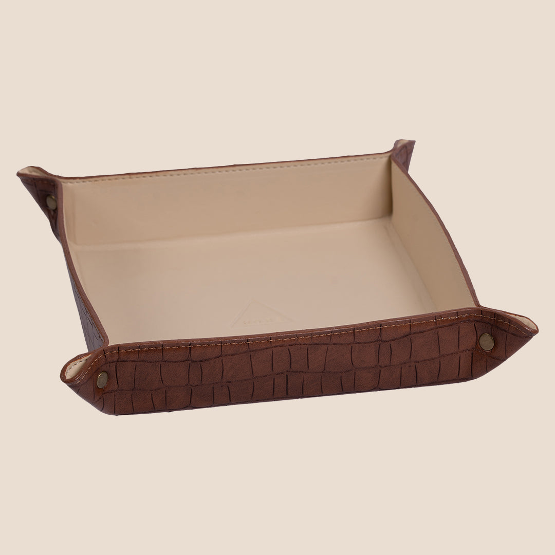 Classic Square Leather - Decor Tray