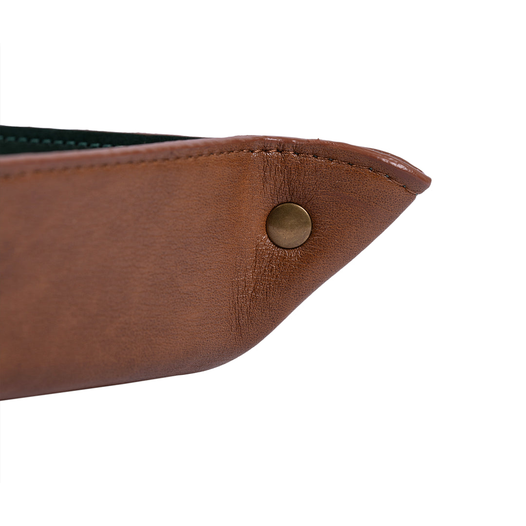 Dual Classic Square Leather Organiser Tray