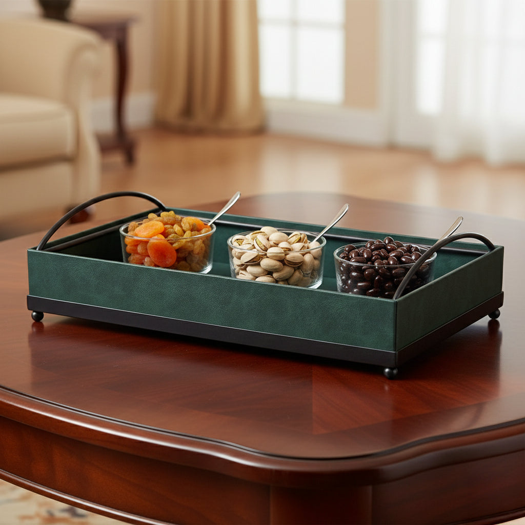 Metal luxe Leather - Décor Tray