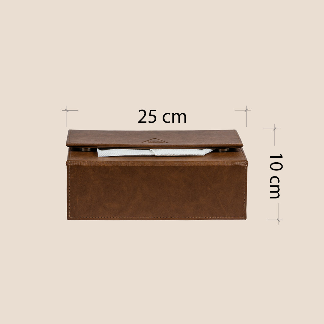 Brown Flap Lock Leather Holder