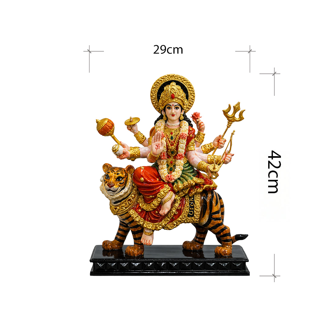 Goddess Durga Ji - God Idol (Hand Painted)