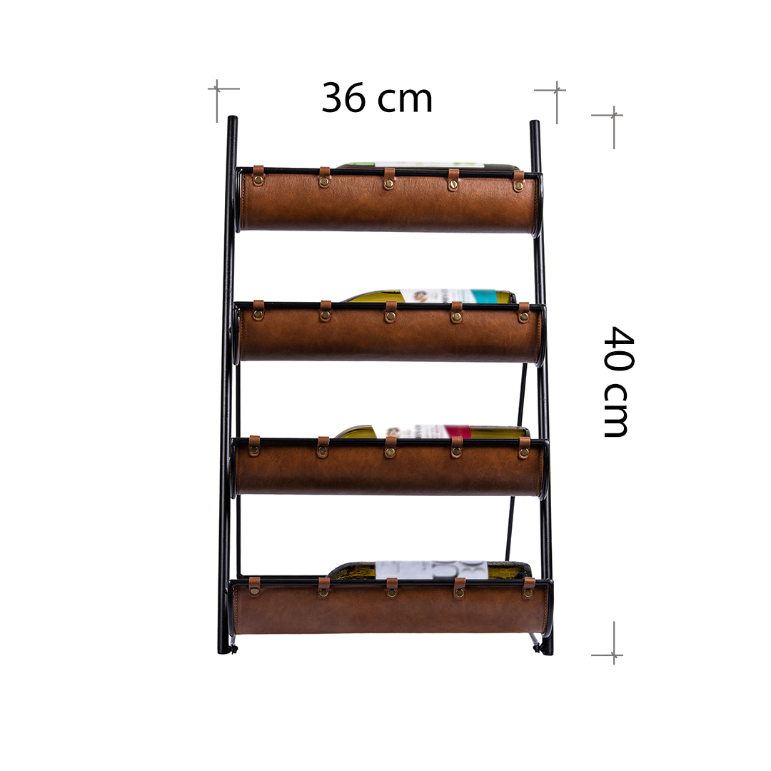 Leather Forge Wine Stand