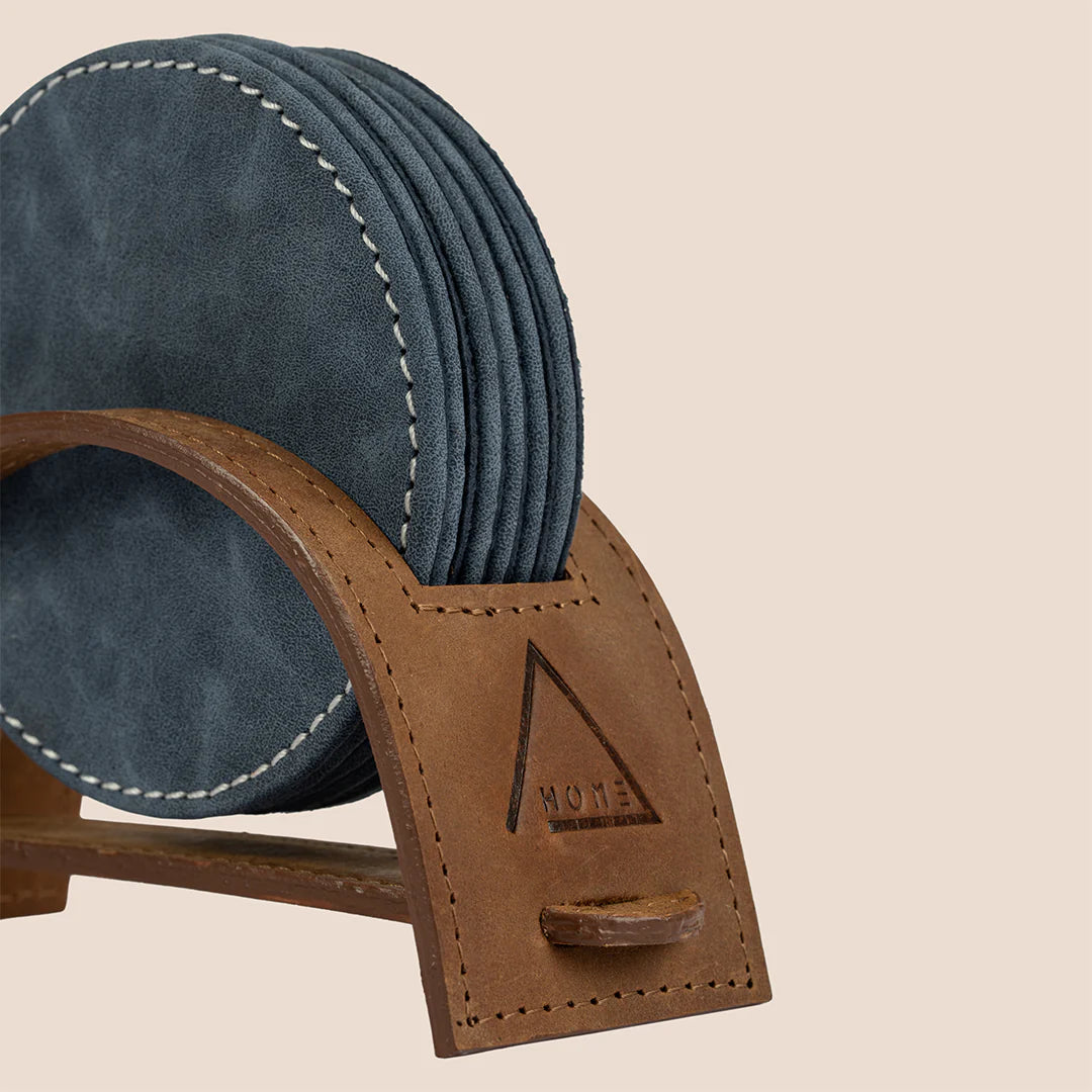 Legacy Leather Barware & Coaster Set