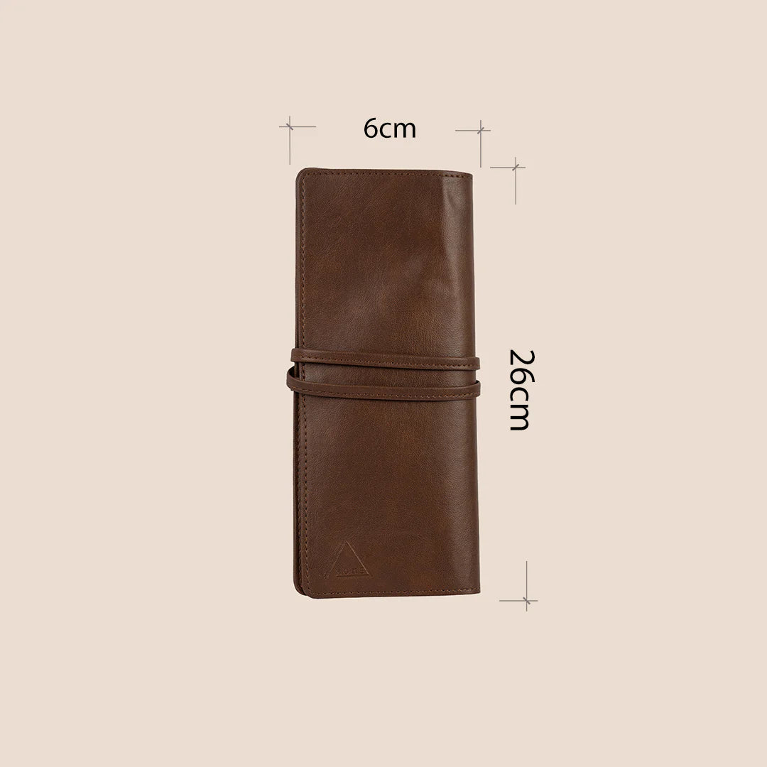 Leather Abstract Mats & Cutlery Holder - Set of 1