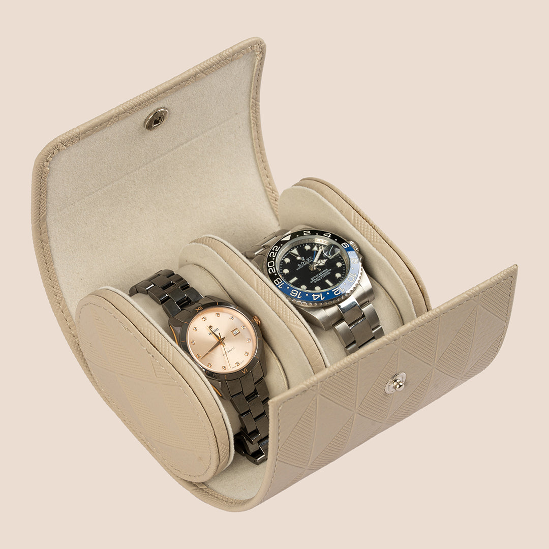 The Voyager Vault – Dual Watch Travel Case