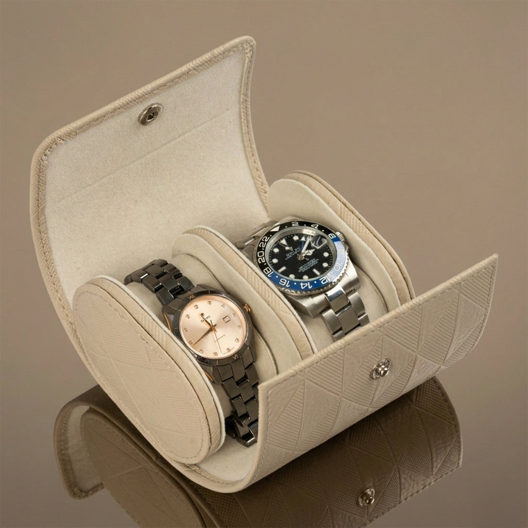 The Voyager Vault – Dual Watch Travel Case - Rakhi Gift Set