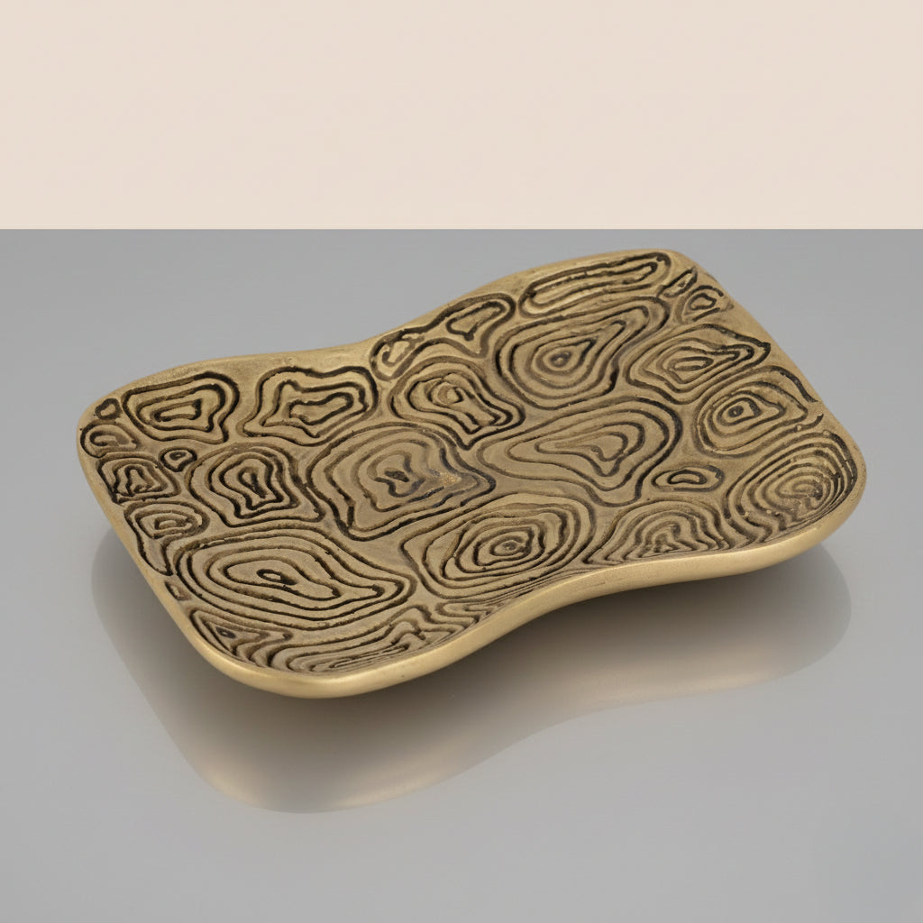 Solstice Bloom Tray & Strata Form Platter - Décor Tray Set