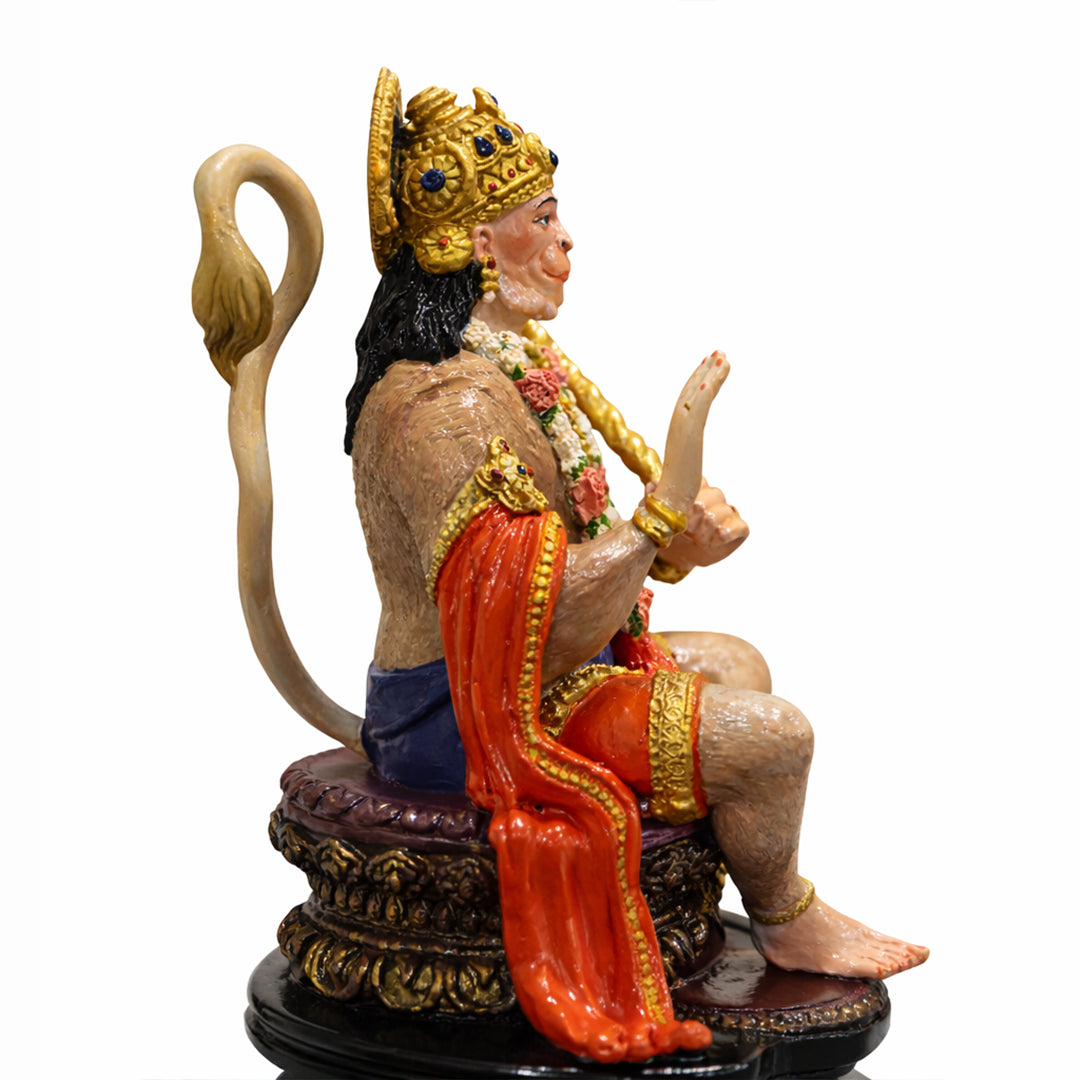 Lord Hanuman Ji - God Idol (Hand Painted)