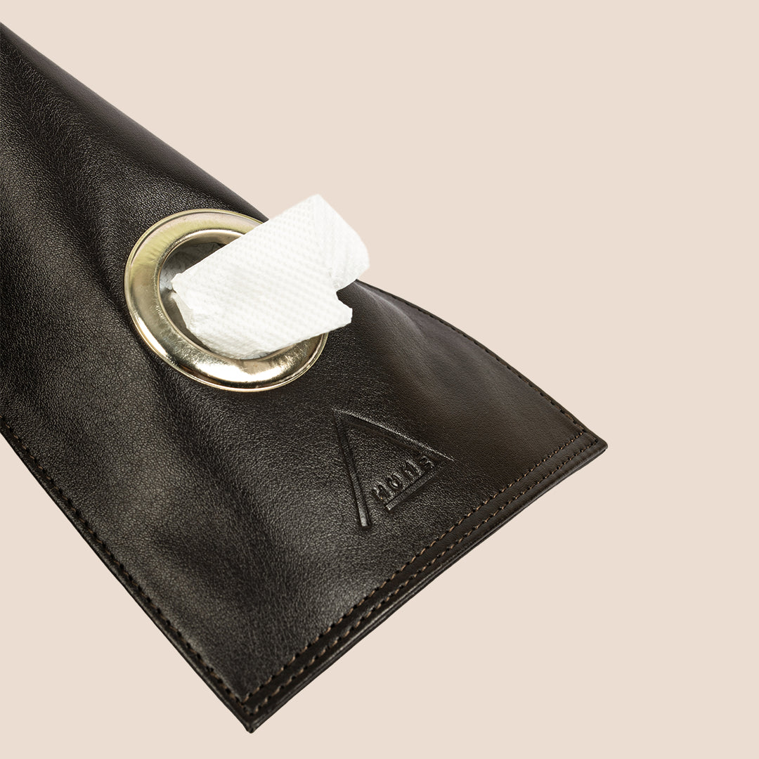 Saaz- Leather Tissue holder