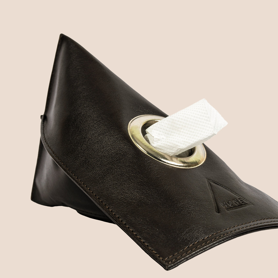 Saaz- Leather Tissue holder