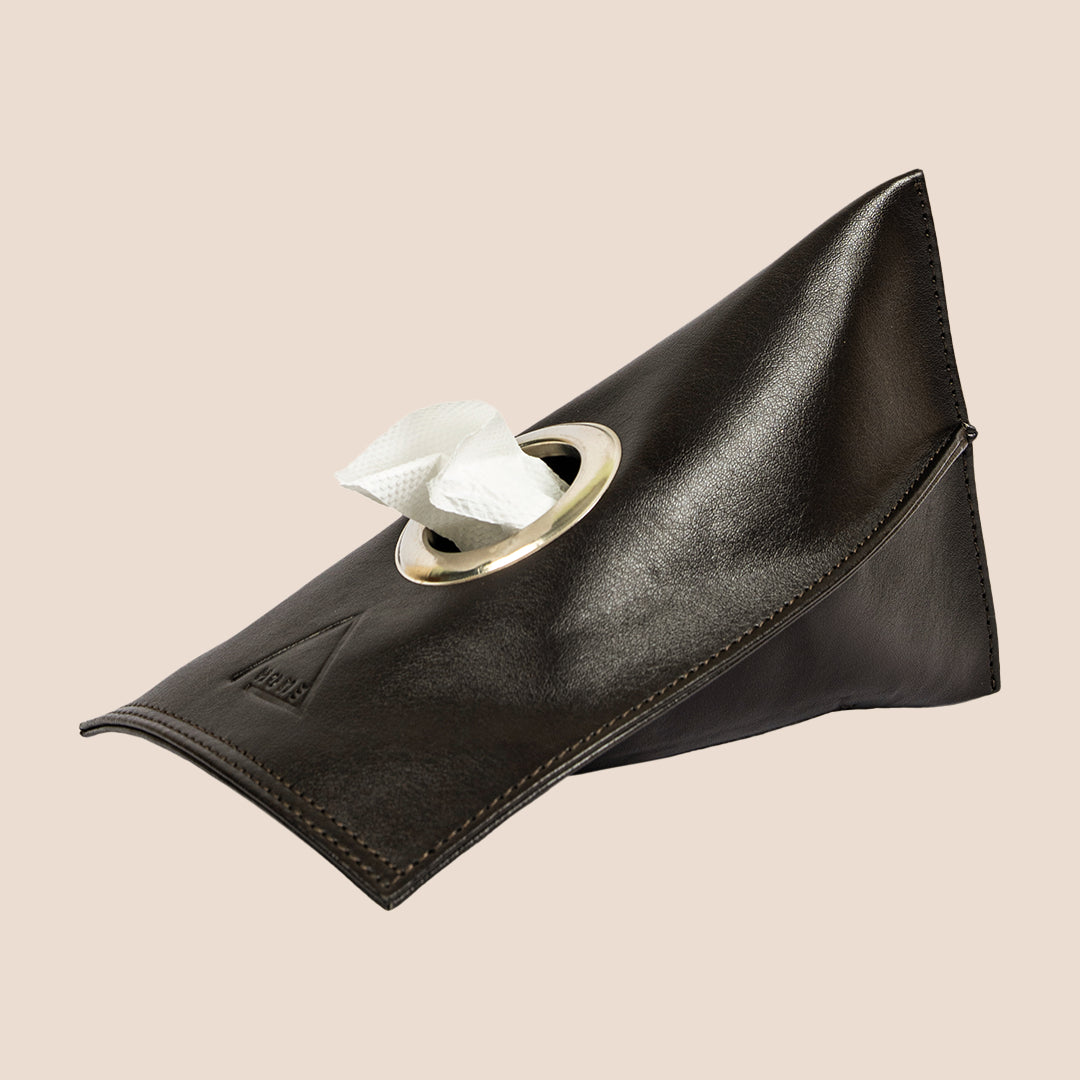 Saaz- Leather Tissue holder