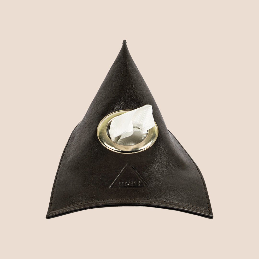 Saaz- Leather Tissue holder