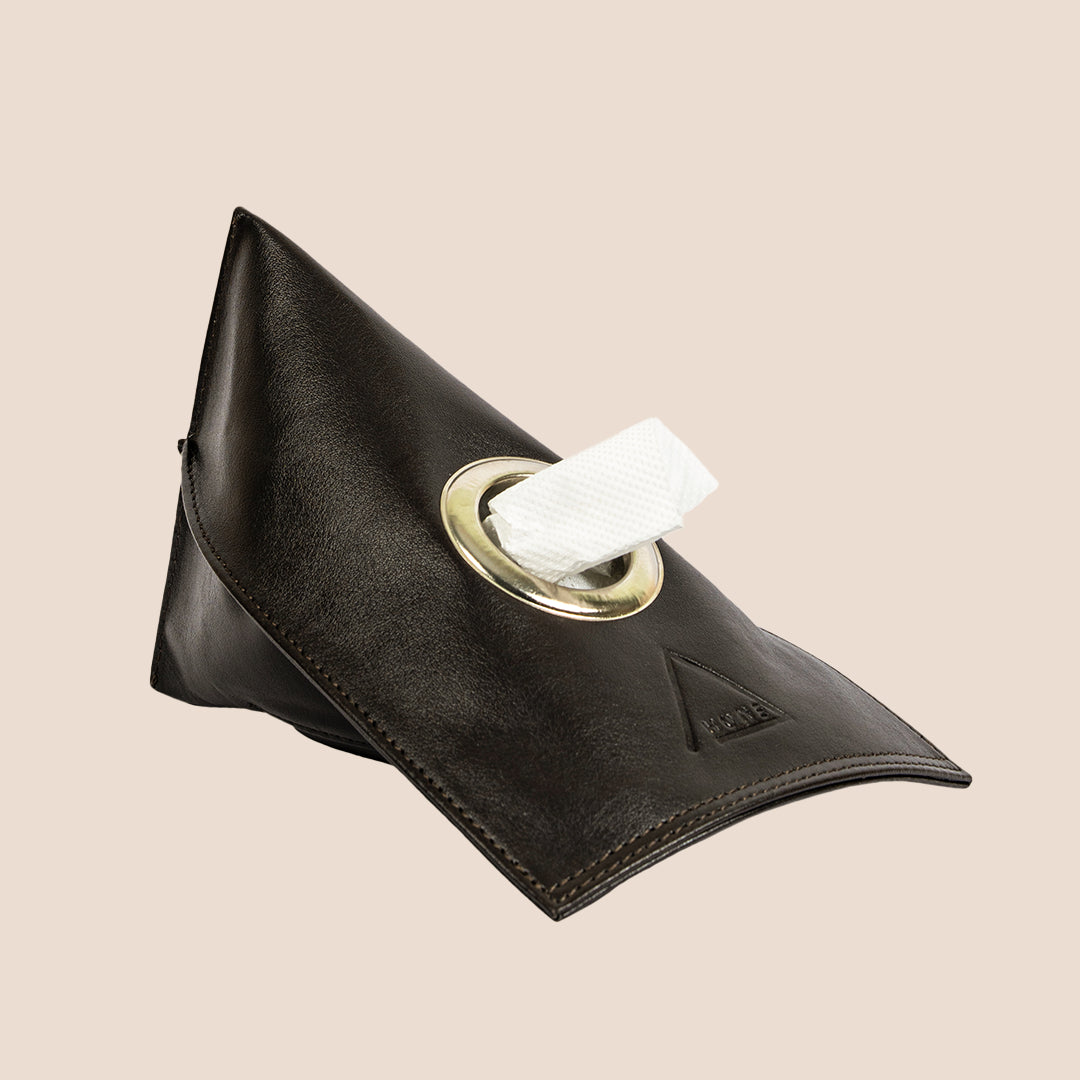 Saaz- Leather Tissue holder