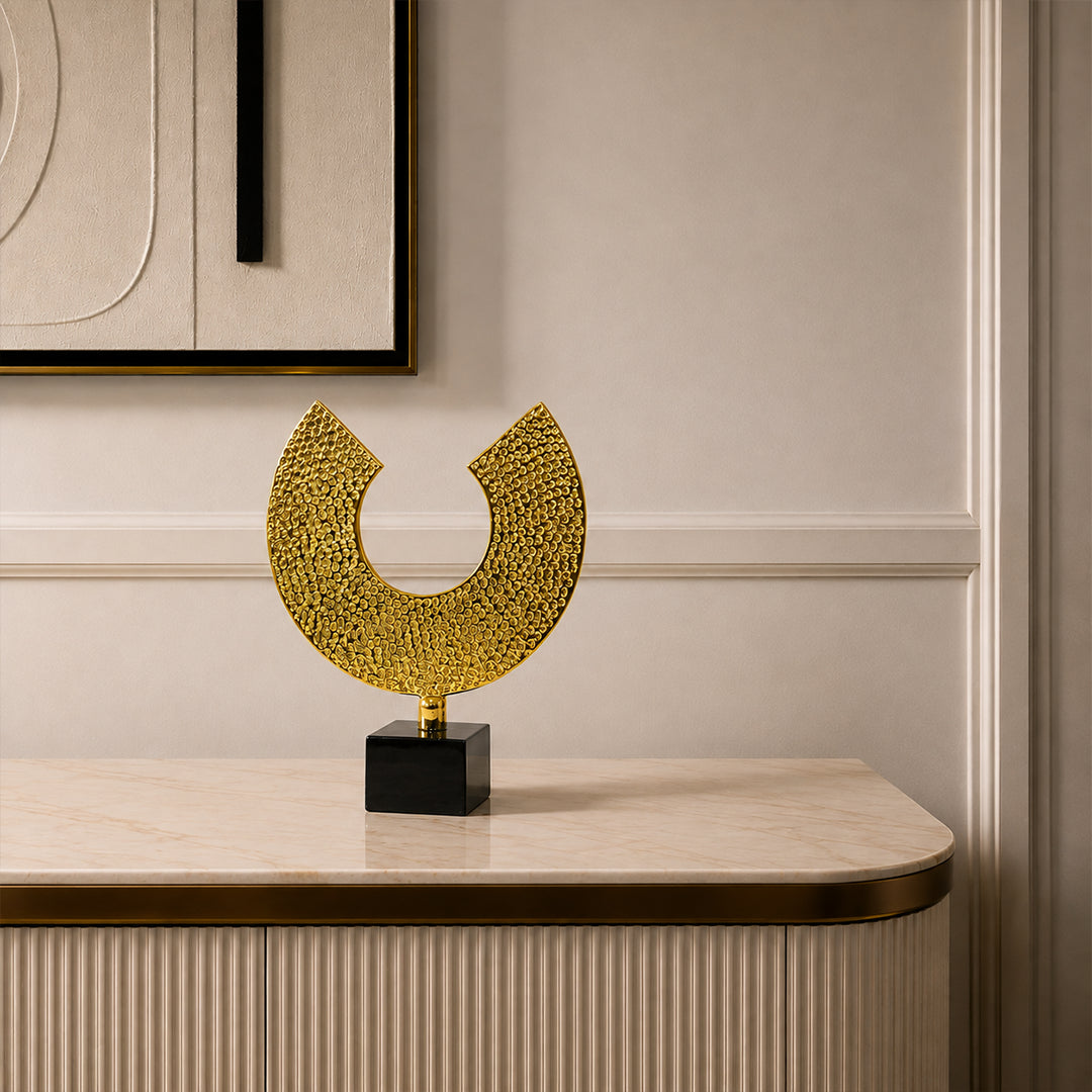 Obsidian Crescent- Sculpture