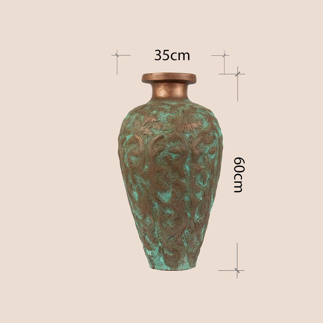 Floral Patina Grid - Vase
