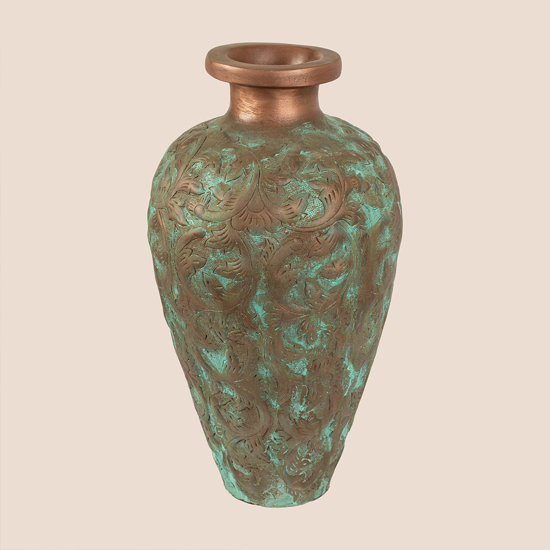 Floral Patina Grid - Vase