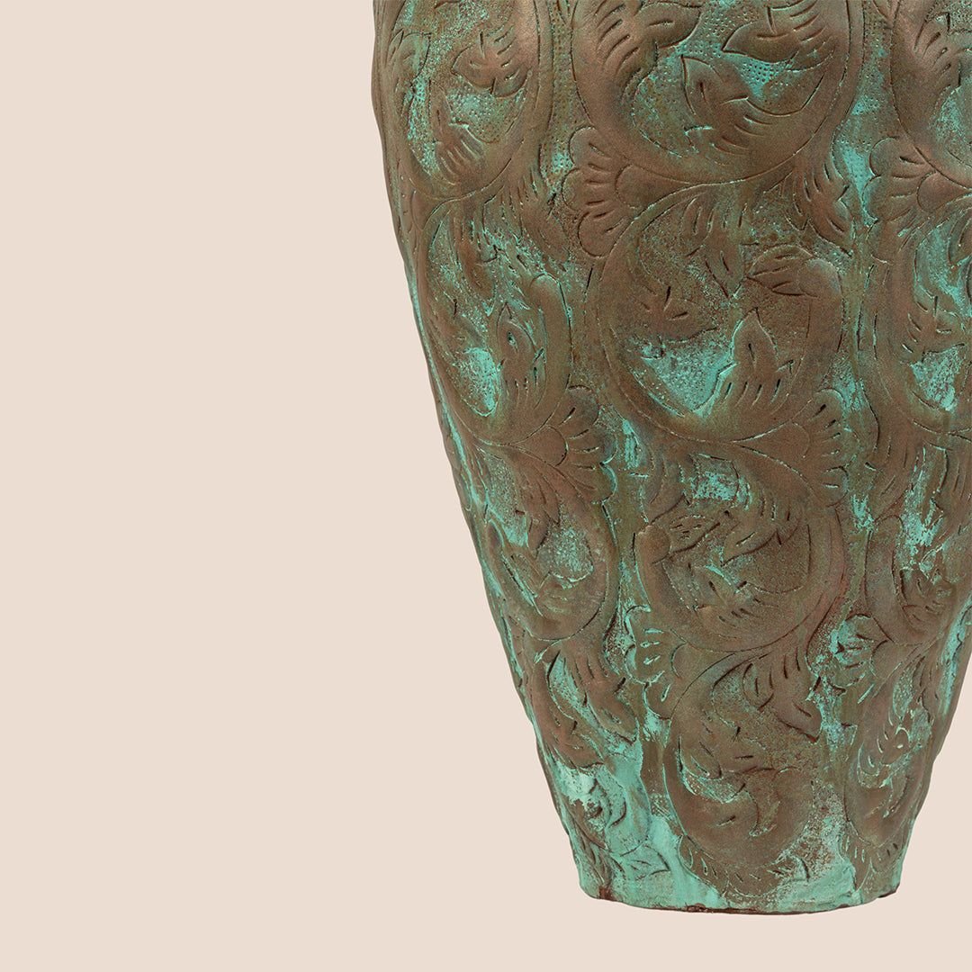 Floral Patina Grid - Vase