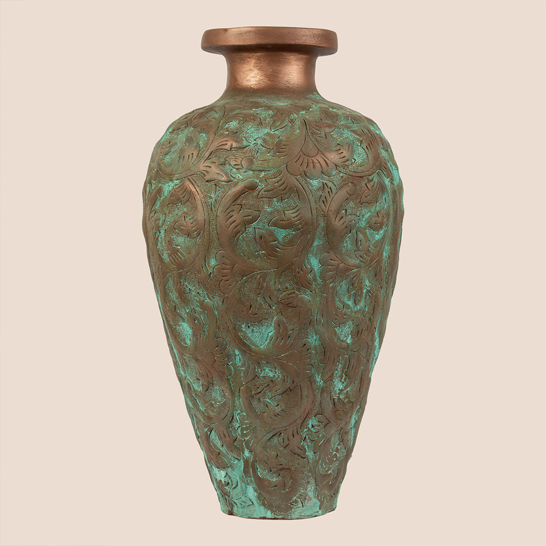 Floral Patina Grid - Vase