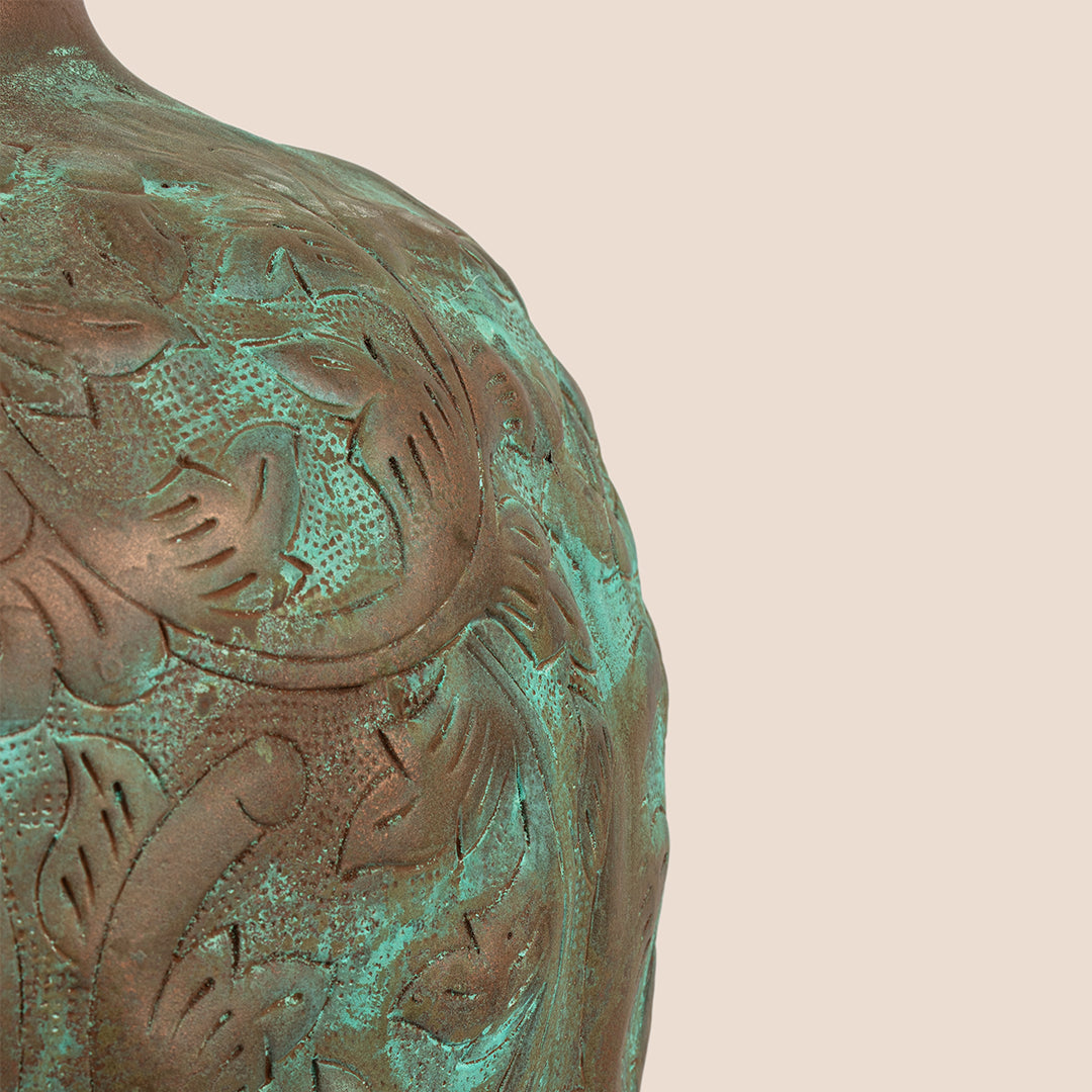 Floral Patina Grid - Vase