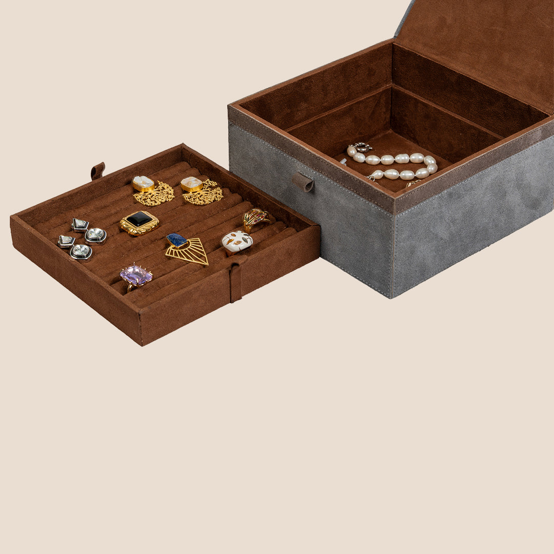 Velora Jewel Case- Real Leather - Rakhi Gift Set