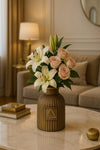 Tactile Vessel & Bare Form & Surprise Rakhi Gift (Set of Vase & Tray) - ACad Home