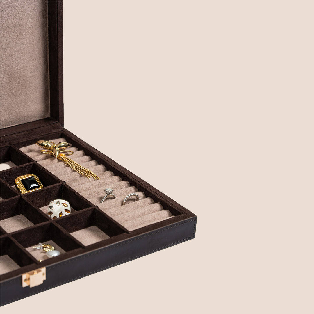 Regal Case Jewellery Organiser- Real Leather