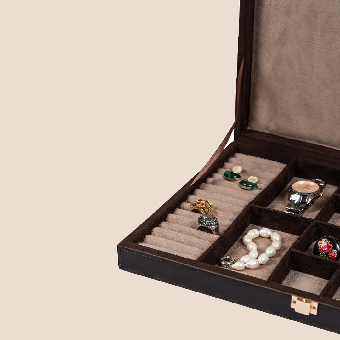 Regal Case Jewellery Organiser- Real Leather