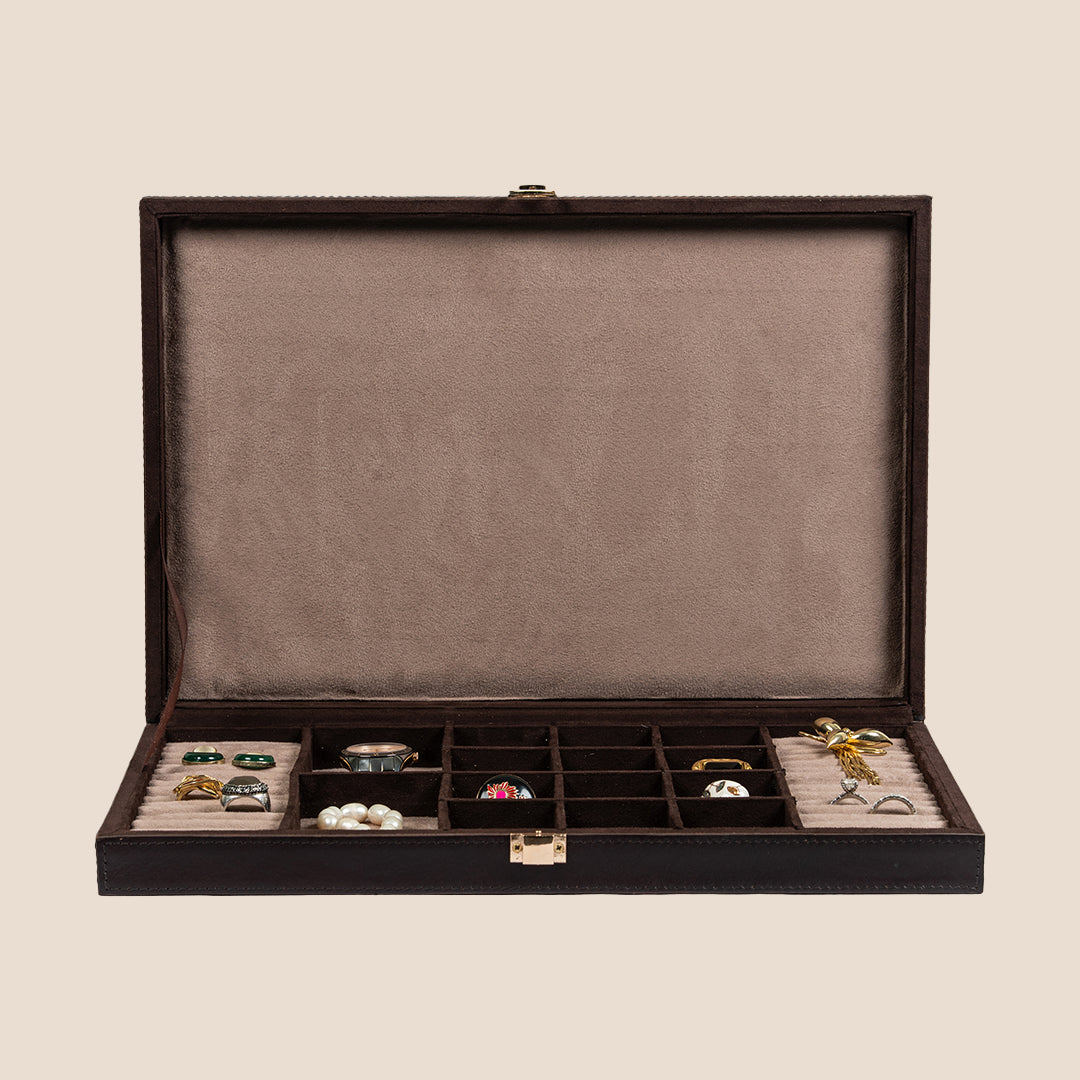 Regal Case Jewellery Organiser- Real Leather